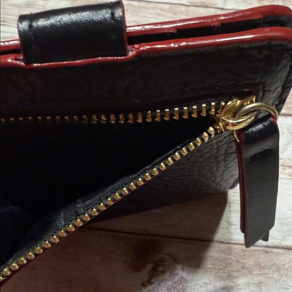 Lodis Black Pebbled Leather Card Holder Coin Purse